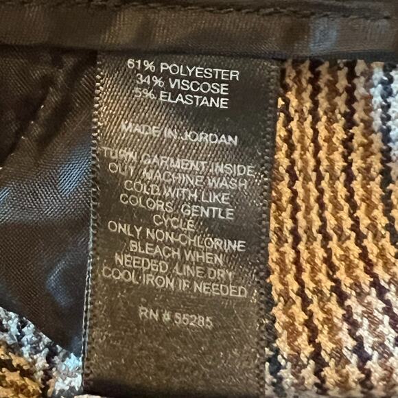 Express Pants Womens Size 0  Brown Mid Rise Hook and Eye Zip Straight Leg - Picture 10 of 11